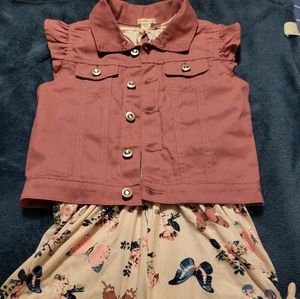 Little girls one piece short set